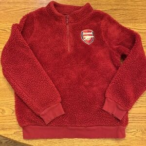 Kids Arsenal FC 1/4 Zip Polar Fleece  Jacket  Age 10-11 Yrs Large Red Soccer